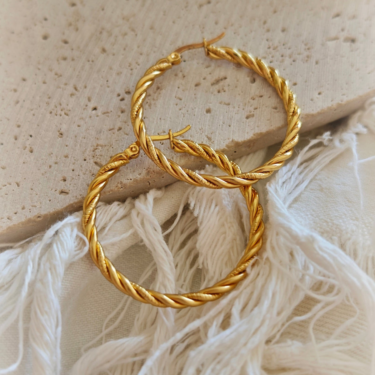 Twisted Hoop Earrings