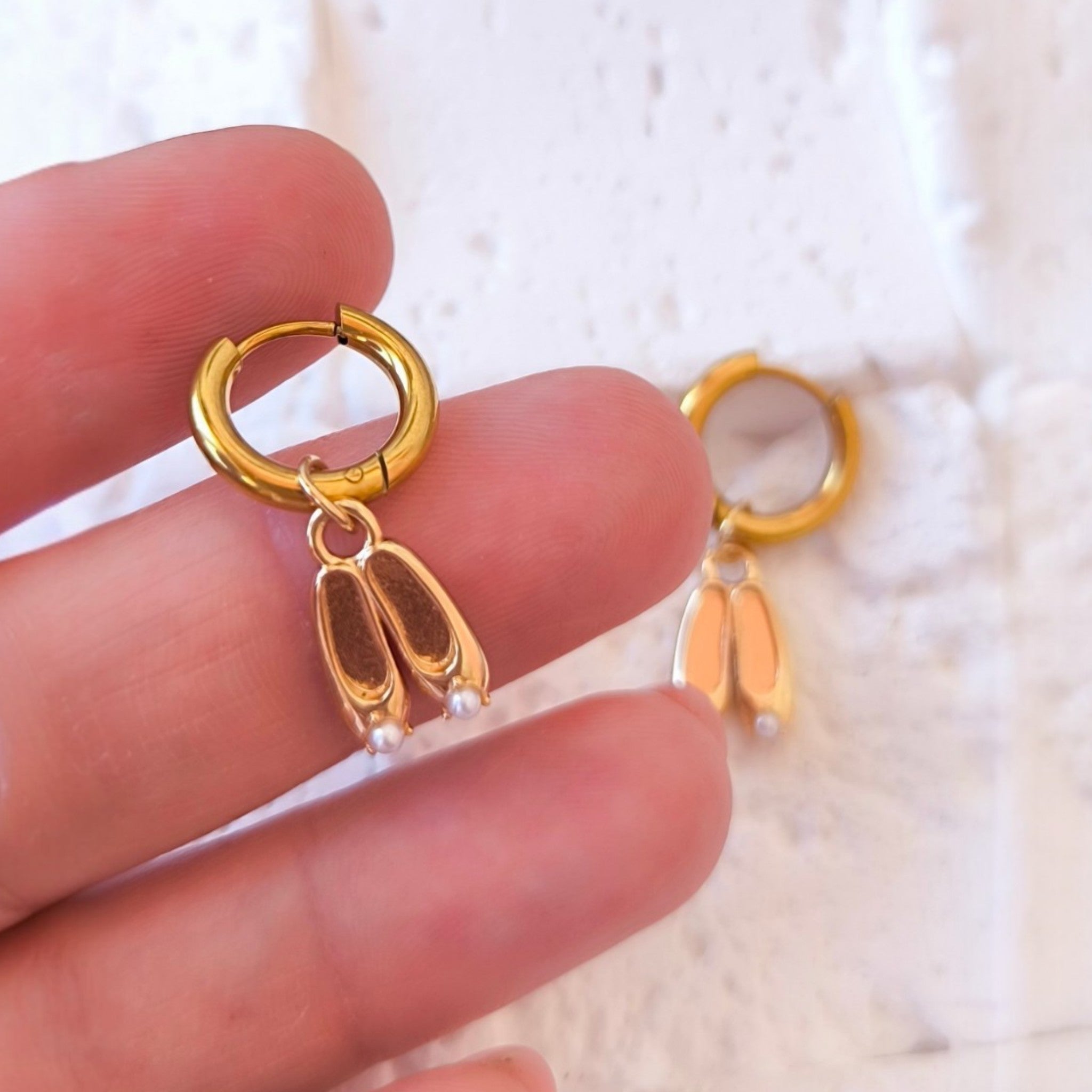 Ballet Flats Hoop Earrings