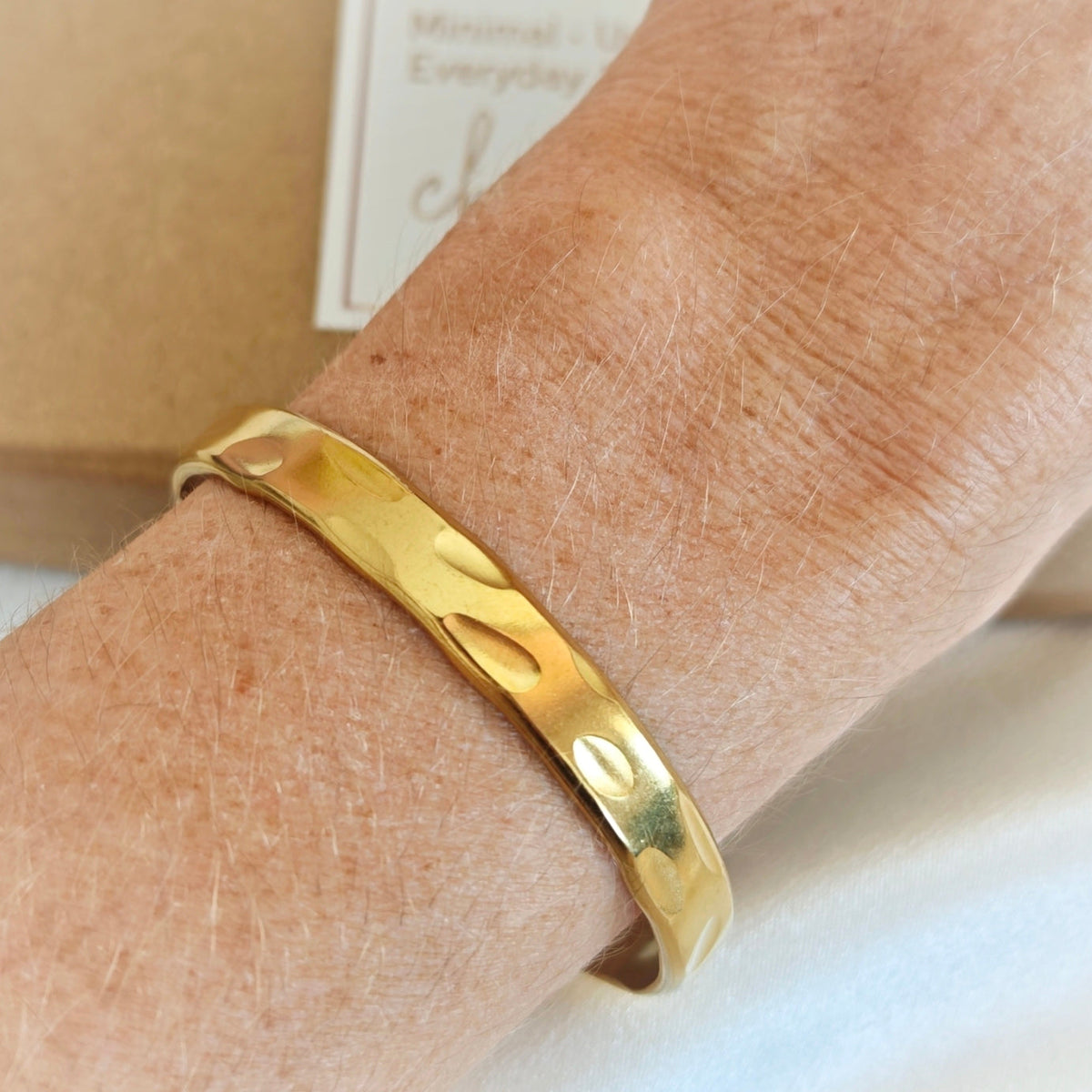 Golden Hammered Cuff
